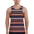 thumbnail image 1 of KLL Blanket stripes Print Men's Muscle Gym Workout Stringer Tank Tops Bodybuilding Fitness T-Shirts Tank Tops Men-X-Large, 1 of 7