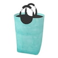 thumbnail image 1 of KLL Blue And Turquoise Laundry Hamper,Large Canvas Fabric Lightweight Storage Basket Toy Organizer Dirty Clothes Collapsible Waterproof, 1 of 6