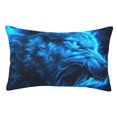 thumbnail image 1 of KLL Blue Fire Wolf Pillow Covers Envelope Closure,Super Soft and Cozy Fuzzy Fleece Pillow Case Cover (No pillow core） 20"x30", 1 of 5