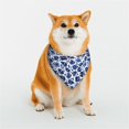 thumbnail image 1 of KLL Blue Ink Flowers Dog Bandanas,Triangle Reversible Pet Scarf for Small Medium Large and Extra Large Dogs-Large, 1 of 4