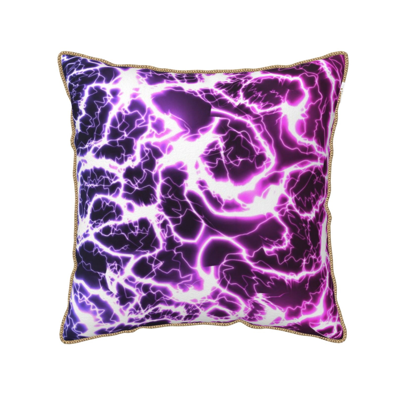 KLL Blue Lightning Decorative Throw Pillow Covers Velvet Soft for Couch