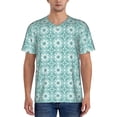 thumbnail image 1 of KLL Blue Print for Men's Baseball Shirts,Short Sleeve Casual Shirts Button Down Shirt for Men Beach Summer Wedding Shirt-Medium, 1 of 7