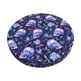 thumbnail image 1 of KLL Blue Skull Crystal Round Bar Chair Cushion Cover 13 inch ,Bar Stool Protector with Elastic, Soft Washable, 1 of 6