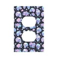 thumbnail image 1 of KLL Blue Skull Flower Pattern Electrical Outlet Covers, 3" x 5" 1 Pack Electric Receptacle Plug Covers for Decorator Receptacle Outlet & Switch-Style S, 1 of 6