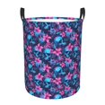 thumbnail image 1 of KLL Blue Skull Flower Waterproof Foldable Laundry Hamper Bucket with Handles for Storage Bin,Kids Room,Home Organizer (Medium ), 1 of 7