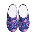 thumbnail image 1 of KLL Blue Skull Rose Pattern Adult Unisex Cozy Slippers,Fuzzy Slip-on Slippers TPR Sole Slippers Comfort Plush Home Footwear for Indoor & Outdoor-46/47, 1 of 7