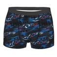 thumbnail image 1 of KLL Blue Sports Car Men's Cotton Boxer Briefs Underwear-Large, 1 of 8