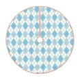 thumbnail image 1 of KLL Blue and White Squares Christmas Tree Skirt 48" ,Party Decorations Farmhouse for Christmas Decorations Holiday Party, 1 of 6