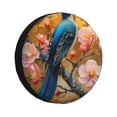 thumbnail image 1 of KLL Bluebird Blossom Elegance Pattern 14-17 inch Spare Tire Cover Universal Wheel Protector for Truck SUV Trailer Camping Rv Tire Covers-15 inch, 1 of 6