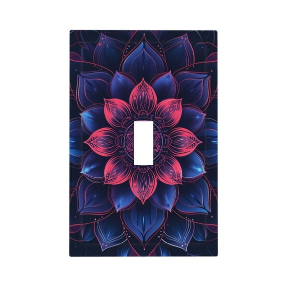 KLL Bohemian Vintage Pattern Pattern Electrical Outlet Covers, 3" x 5" 1 Pack Electric Receptacle Plug Covers for Decorator Receptacle Outlet & Switch-Style T