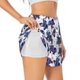thumbnail image 1 of KLL Boho elephant Pattern Shorts Women,Athletic Shorts High Waisted Running Shorts Pocket Sporty Short Gym Elastic Workout Shorts-Large, 1 of 7
