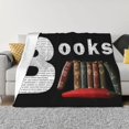 thumbnail image 1 of KLL Books1 Print Fleece Throw Blanket, Horizontal Fleece Bedding Cute Soft Blankets Comfy Fleece Flannel Plush Home Decor for Couch & Bed -60"x50", 1 of 9