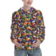 thumbnail image 1 of KLL Bowling Colorful for Womens Pullover Hoodie with Pocket Hooded Long Sleeve Shirts Sweatshirt for Women-Medium, 1 of 7