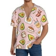 thumbnail image 1 of KLL Breakfast Print Men's Shirt Short Sleeve Button Down Summer Cuba Beach Shirts- XX-Large, 1 of 5
