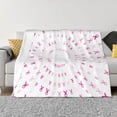 thumbnail image 1 of KLL Breast Cancer Awareness (4) Print Fleece Throw Blanket, Horizontal Fleece Bedding Cute Soft Blankets Comfy Fleece Flannel Plush Home Decor for Couch & Bed -40"x30", 1 of 9