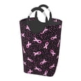 thumbnail image 1 of KLL Breast Cancer Awareness3 Laundry Hamper,Large Canvas Fabric Lightweight Storage Basket Toy Organizer Dirty Clothes Collapsible Waterproof, 1 of 6