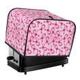 thumbnail image 1 of KLL Breast Cancer Ribbons Awareness Print 4 Slice Toaster Dust Covers Kitchen Small Appliance Cover with 2 Pockets,Can hold Jam Spreader Knife & Toaster Tongs (12.4 x 10.6 x 8.2), 1 of 6