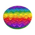 thumbnail image 1 of KLL Bright Rainbow Round Bar Chair Cushion Cover 14 inch ,Bar Stool Protector with Elastic, Soft Washable, 1 of 6