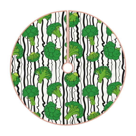 KLL Broccoli 2 Christmas Tree Skirt 36" ,Party Decorations Farmhouse for Christmas Decorations Holiday Party