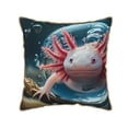 thumbnail image 1 of KLL Bubbles Axolotl Fantasy Decorative Throw Pillow Covers Velvet Soft for Couch Sofa Bedroom Living Room Outdoor (No pillow core)- 16"x16", 1 of 5