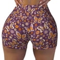 thumbnail image 1 of KLL Buffalo Plaid and Butterflys Pattern Workout Shorts for Women Scrunch Short Gym Yoga Running Sport Active Exercise Fitness Shorts, 1 of 8