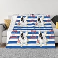 thumbnail image 1 of KLL Bulldog Friend Print Fleece Throw Blanket, Horizontal Fleece Bedding Cute Soft Blankets Comfy Fleece Flannel Plush Home Decor for Couch & Bed -60"x50", 1 of 9