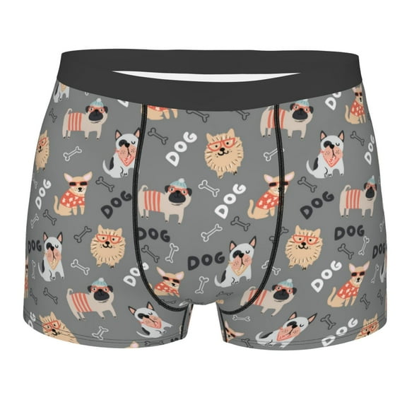 KLL Bulldog Men's Cotton Boxer Briefs Underwear-Large