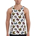 thumbnail image 1 of KLL Bulldog Sunglasses Face Print Men's Muscle Gym Workout Stringer Tank Tops Bodybuilding Fitness T-Shirts Tank Tops Men-XX-Large, 1 of 7