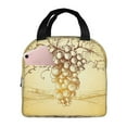 thumbnail image 1 of KLL Bunch of Grapes Print Insulated Lunch Bag Women, Reusable Cute Tote Lunch Box for Adult & Men, Leakproof Cooler Lunch Bags for Work Office Travel Picnic, 1 of 5