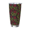 thumbnail image 1 of KLL Burgundy Peony Flowers Print 40oz Stainless Steel Insulated Car Cup with Spillproof Lid - Keep Your Drink Hot or Cold on the Go-Without Straw, 1 of 8