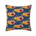 thumbnail image 1 of KLL Burning Rugby Balls Decorative Throw Pillow Covers Velvet Soft for Couch Sofa Bedroom Living Room Outdoor - 20"x20", 1 of 8