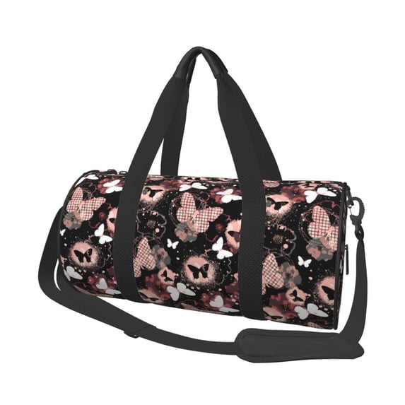 KLL Butterflies1 Duffle Bag For Men Women Sport Gym Fitness Tote Travel Training Workout Basketball Football Weekender