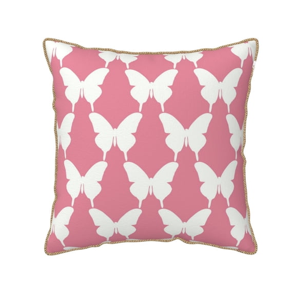 KLL Butterfly 2 Decorative Throw Pillow Covers Velvet Soft for Couch Sofa Bedroom Living Room Outdoor (No pillow core)- 20"x20"