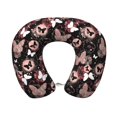 thumbnail image 1 of KLL Butterfly Pattern Memory Foam Cervical Neck Pillow Versatile U-Shaped Pillows for Home/Office/Camping/Travelling/Soft Washable Cover, 1 of 8