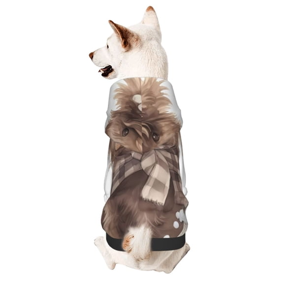 KLL C for Basic Dog Hoodie - Pet Hoodie Sweater with Leash Hole - Cute Dog Sweatshirt - Pet Clothes Hooded Sweatshirt for Dog & Cat -Small
