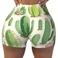 thumbnail image 1 of KLL Cactus And Succulent Pattern Workout Shorts for Women Scrunch Short Gym Yoga Running Sport Active Exercise Fitness Shorts, 1 of 5