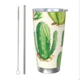 thumbnail image 1 of KLL Cactus And Succulent Print 40oz Stainless Steel Insulated Car Cup with Spillproof Lid - Keep Your Drink Hot or Cold on the Go-Straw Two-piece Set, 1 of 8