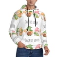 thumbnail image 1 of KLL Cactus Gnome Print Mens Hoodie Long Sleeve Casual Pullover Hooded Sweatshirt Fashion Drawstring Hoodies with Pocket-X-Large, 1 of 6