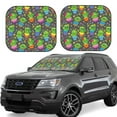 thumbnail image 1 of KLL Cactus In Pots Windshield Sun Shade 2-Piece Foldable Car Front Window Sunshade for Most Sedans SUV Truck- Large, 1 of 5