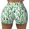 thumbnail image 1 of KLL Cactus Plants1 Pattern Workout Shorts for Women Scrunch Short Gym Yoga Running Sport Active Exercise Fitness Shorts, 1 of 8