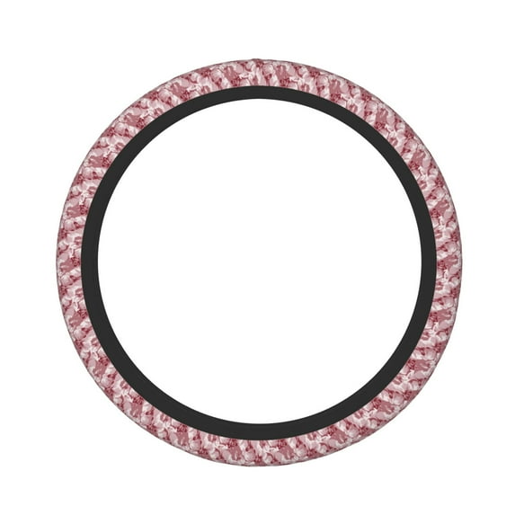 KLL Car Steering Wheel Cover, Universal 15 inch, Soft Elastic and Comfortable,Car Accessories Decorations-Orchids Flowers