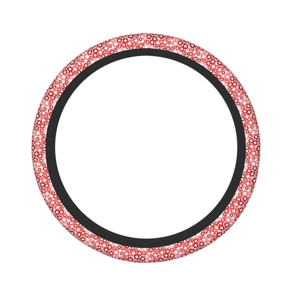 KLL Car Steering Wheel Cover, Universal 15 inch, Soft Elastic and Comfortable,Car Accessories Decorations-Plus Cross