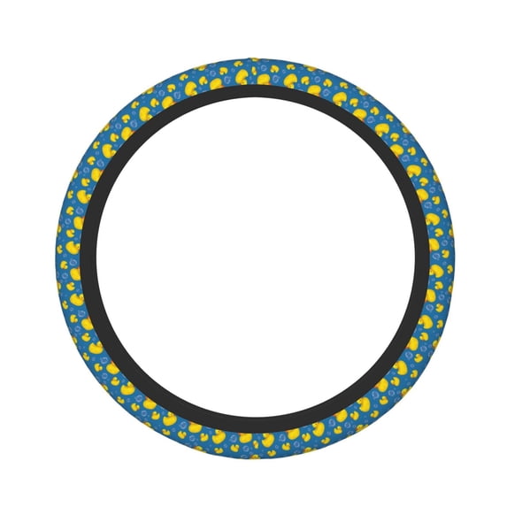 KLL Car Steering Wheel Cover, Universal 15 inch, Soft Elastic and Comfortable,Car Accessories Decorations Rubber Duck