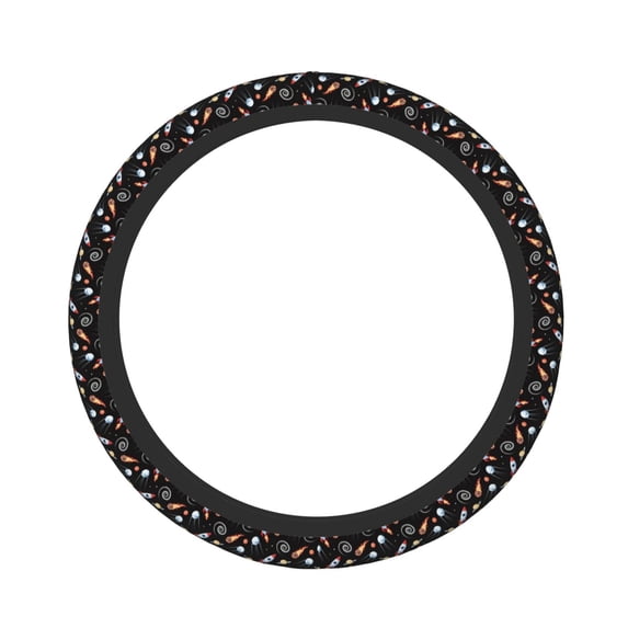 KLL Car Steering Wheel Cover, Universal 15 inch, Soft Elastic and Comfortable,Car Accessories Decorations-Space Rocket