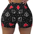 thumbnail image 1 of KLL Card Suits Pattern Workout Shorts for Women Scrunch Short Gym Yoga Running Sport Active Exercise Fitness Shorts, 1 of 5
