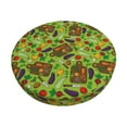thumbnail image 1 of KLL Carrot Eggplant Round Bar Chair Cushion Cover 14 inch ,Bar Stool Protector with Elastic, Soft Washable, 1 of 6