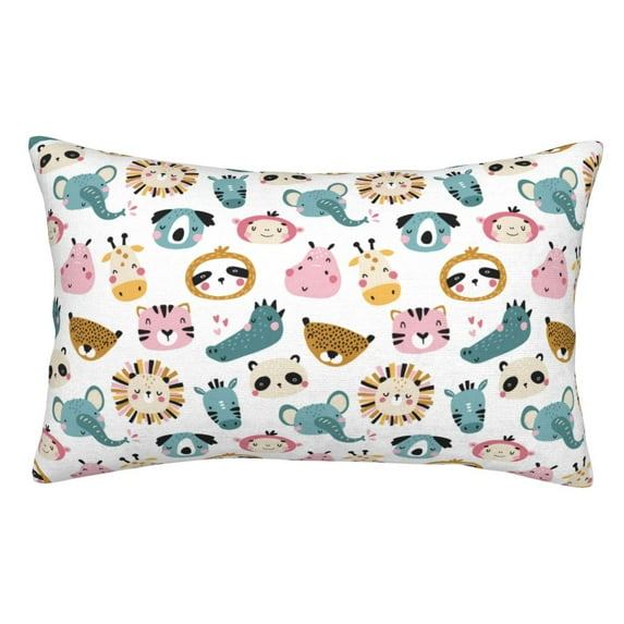 KLL Cartoon Animals Pillow Covers Envelope Closure,Super Soft and Cozy Fuzzy Fleece Pillow Case Cover (No pillow core) 16"x24"