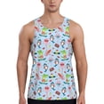 thumbnail image 1 of KLL Cartoon Animals Print Men's Muscle Gym Workout Stringer Tank Tops Bodybuilding Fitness T-Shirts Tank Tops Men-Large, 1 of 7