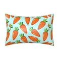 thumbnail image 1 of KLL Cartoon Carrot Pattern Silk Pillowcase for Hair and Skin Standard Size 20"X 30" Soft Breathable Pillow Covers for Sleeping, 1 of 7