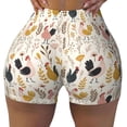 thumbnail image 1 of KLL Cartoon Chickens Pattern Workout Shorts for Women Scrunch Short Gym Yoga Running Sport Active Exercise Fitness Shorts, 1 of 5